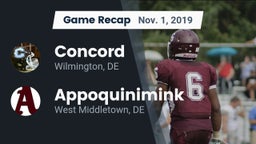 Recap: Concord  vs. Appoquinimink  2019