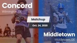 Matchup: Concord vs. Middletown  2020