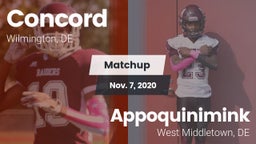 Matchup: Concord vs. Appoquinimink  2020