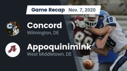 Recap: Concord  vs. Appoquinimink  2020