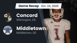 Recap: Concord  vs. Middletown  2020