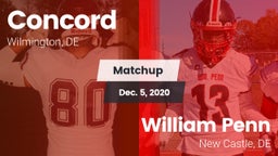 Matchup: Concord vs. William Penn  2020
