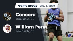 Recap: Concord  vs. William Penn  2020