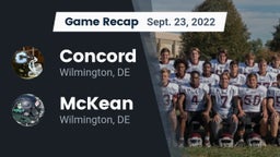 Recap: Concord  vs. McKean  2022