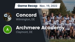 Recap: Concord  vs. Archmere Academy  2022