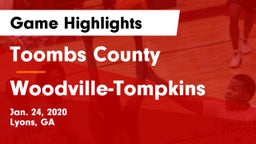 Toombs County  vs Woodville-Tompkins  Game Highlights - Jan. 24, 2020