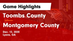 Toombs County  vs Montgomery County  Game Highlights - Dec. 12, 2020