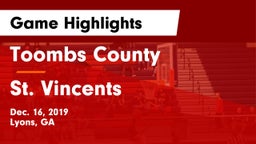Toombs County  vs St. Vincents Game Highlights - Dec. 16, 2019