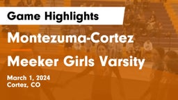 Montezuma-Cortez  vs Meeker Girls Varsity Game Highlights - March 1, 2024