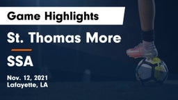 St. Thomas More  vs SSA Game Highlights - Nov. 12, 2021