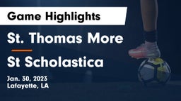 St. Thomas More  vs St  Scholastica Game Highlights - Jan. 30, 2023