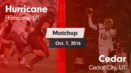 Matchup: Hurricane vs. Cedar  2016