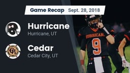 Recap: Hurricane  vs. Cedar  2018