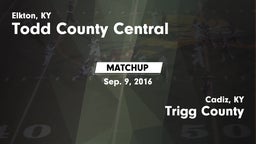 Matchup: Todd County Central vs. Trigg County  2016