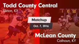 Matchup: Todd County Central vs. McLean County  2016