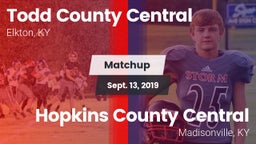 Matchup: Todd County Central vs. Hopkins County Central  2019