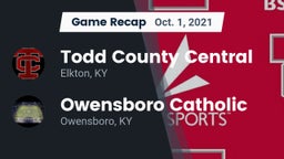 Recap: Todd County Central  vs. Owensboro Catholic  2021