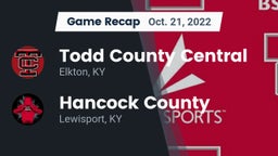 Recap: Todd County Central  vs. Hancock County  2022