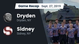 Recap: Dryden  vs. Sidney  2019