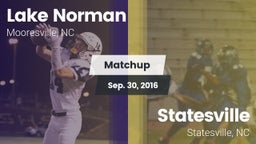 Matchup: Lake Norman vs. Statesville  2016