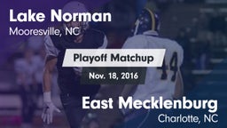 Matchup: Lake Norman vs. East Mecklenburg  2016