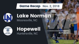 Recap: Lake Norman  vs. Hopewell  2018