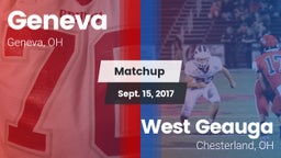 Matchup: Geneva vs. West Geauga  2017