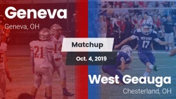Matchup: Geneva vs. West Geauga  2019