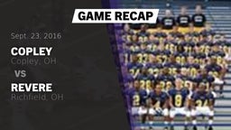 Recap: Copley  vs. Revere  2016