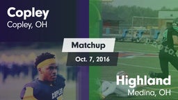 Matchup: Copley vs. Highland  2016