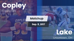 Matchup: Copley  vs. Lake  2017