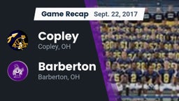Recap: Copley  vs. Barberton  2017