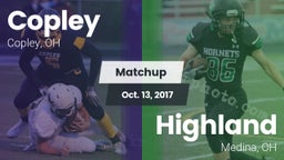 Matchup: Copley  vs. Highland  2017