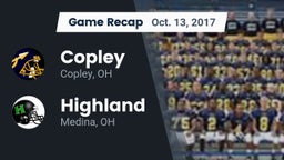 Recap: Copley  vs. Highland  2017