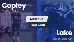Matchup: Copley  vs. Lake  2018
