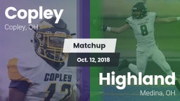 Matchup: Copley  vs. Highland  2018