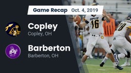 Recap: Copley  vs. Barberton  2019