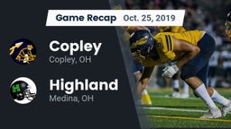 Recap: Copley  vs. Highland  2019