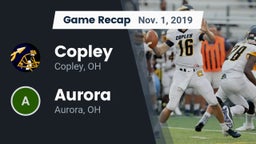 Recap: Copley  vs. Aurora  2019