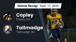 Recap: Copley  vs. Tallmadge  2020