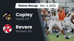 Recap: Copley  vs. Revere  2020