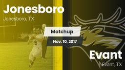 Matchup: Jonesboro vs. Evant  2017