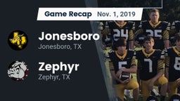 Recap: Jonesboro  vs. Zephyr  2019