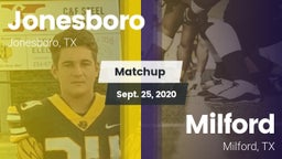 Matchup: Jonesboro vs. Milford  2020