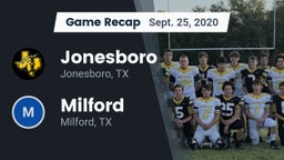 Recap: Jonesboro  vs. Milford  2020