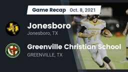Recap: Jonesboro  vs. Greenville Christian School 2021