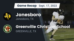 Recap: Jonesboro  vs. Greenville Christian School 2022