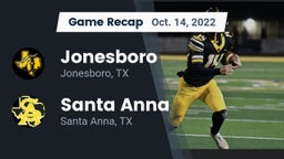 Recap: Jonesboro  vs. Santa Anna  2022