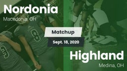 Matchup: Nordonia vs. Highland  2020