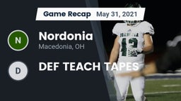 Recap: Nordonia  vs. DEF TEACH TAPES 2021